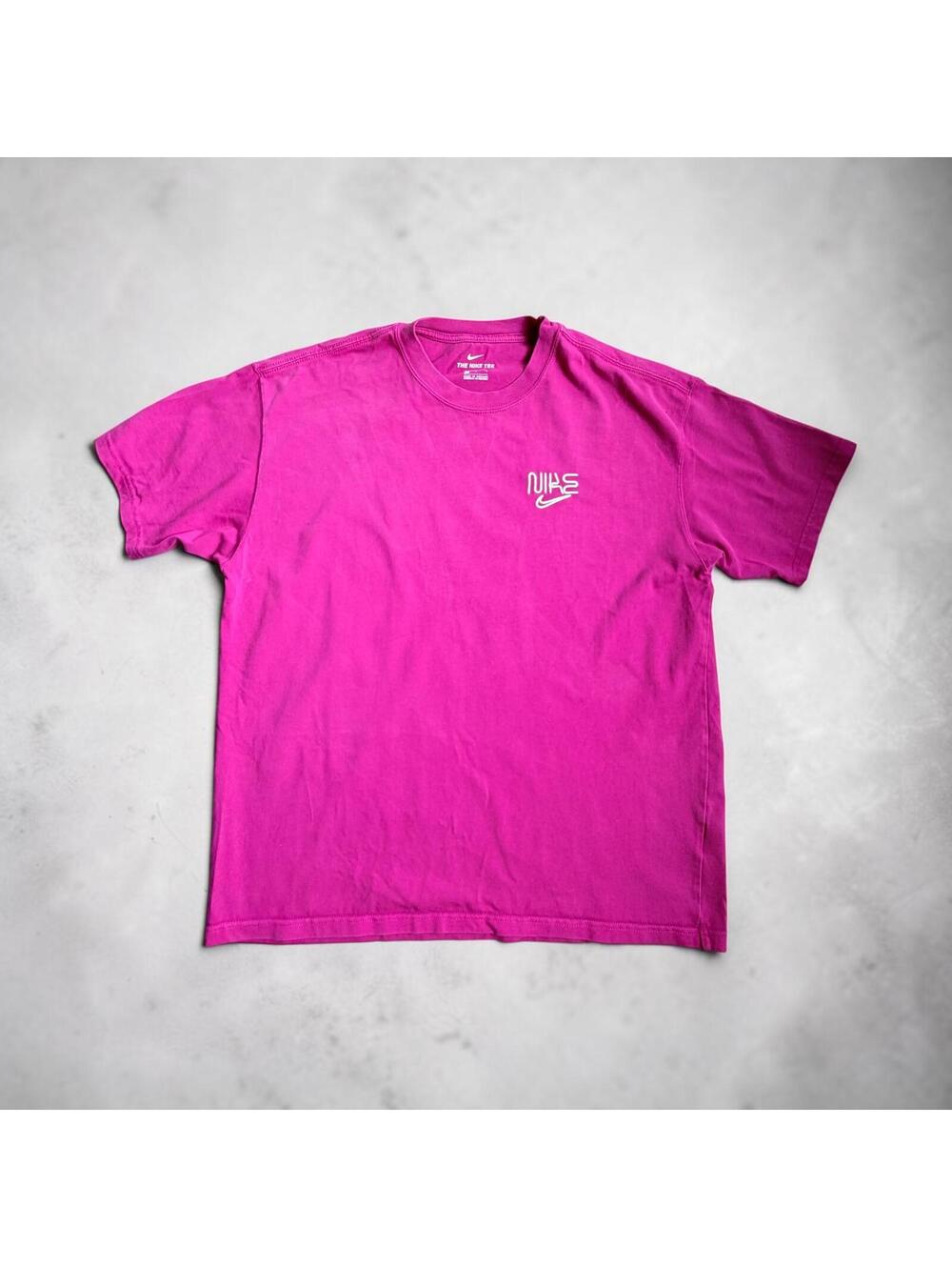 Nike The Nike Tee Pink Graphic Embroidered Logo T-Shirt Size L